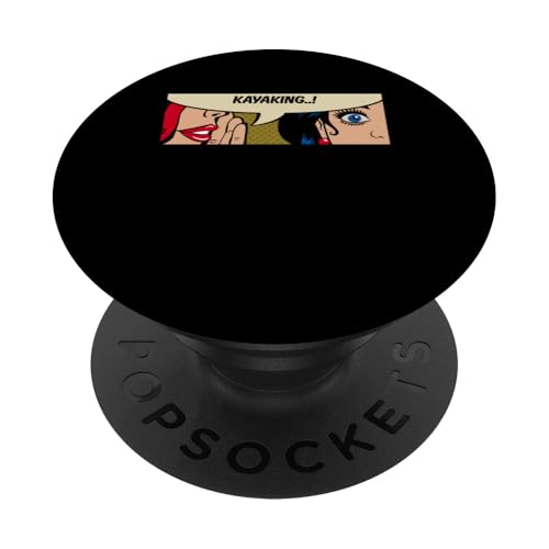 Kajakfahren - Frauen flüsterend - Kajak - Comic PopSockets Klebender PopGrip von Cool Hobby - Leisure - Hobbies Stuff