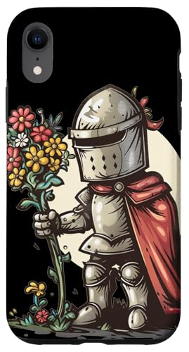 Hülle für iPhone XR Niedlicher Ritter mit Blumen in der Hand von Cool Knight with flowers