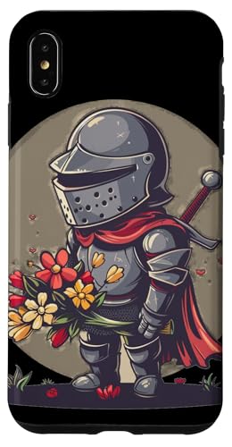 Hülle für iPhone XS Max Cooler kleiner Ritter mit Blumen in der Hand von Cool Knight with flowers