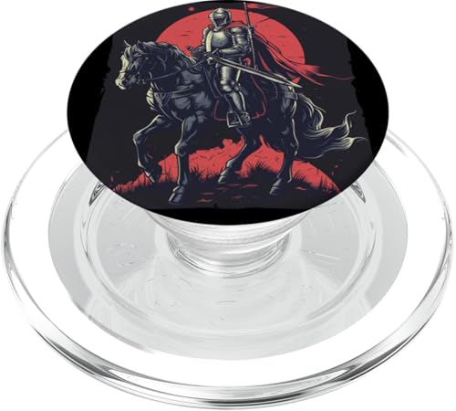 Cooles Reiten mit Ritter Kostüm PopSockets PopGrip für MagSafe von Cool Knight with horse outfit