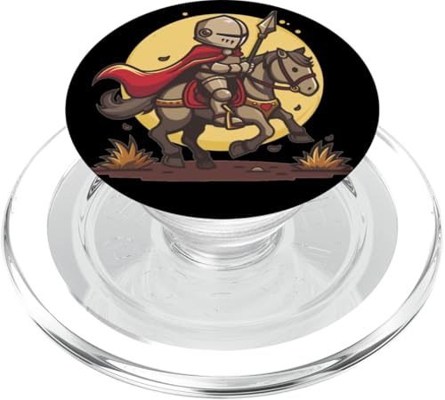 Lustiges Kleinkind Ritter mit Pferd Kostüm PopSockets PopGrip für MagSafe von Cool Knight with horse outfit