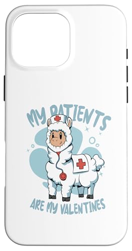 Hülle für iPhone 16 Pro Max Krankenschwester-Lama Patienten Valentinstag Design von Cool Love Shirts and Gifts for Valentine's Day