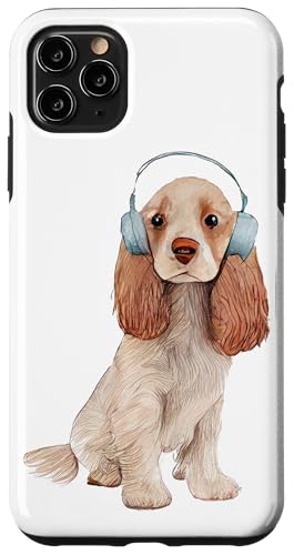 Hülle für iPhone 11 Pro Max Entzückender Hund mit Kopfhörern von Cool Music Loving Dogs with Headphones