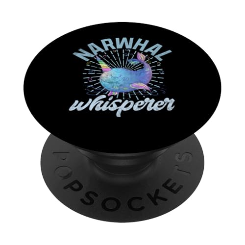 Narwal Niedliches Stabby Einhorn Kinder Lustiger Spruch Narwal Mädchen PopSockets Klebender PopGrip von Cool Narwhal Motifs for Kids