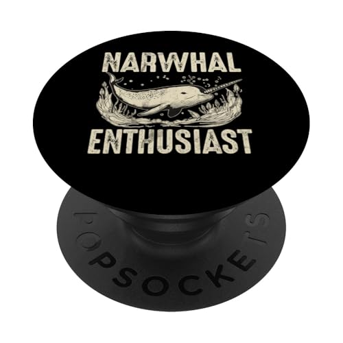 Narwal Niedliches Stabby Einhorn Kinder Lustiger Spruch Narwal Mädchen PopSockets Klebender PopGrip von Cool Narwhal Motifs for Kids