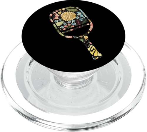 Pickleball-Blume mit Blumenmuster PopSockets PopGrip für MagSafe von Cool Pickleball Player HS0