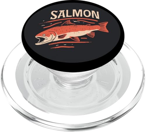 Spaß beim Angeln für Forellen- und Lachsliebhaber PopSockets PopGrip für MagSafe von Cool Salmon Fish Outfit