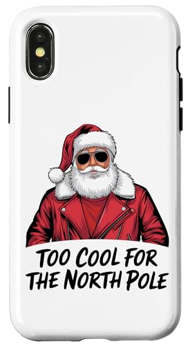 Hülle für iPhone X/XS Weihnachten Cool Santa Weihnachtsmann von Cool Santa Claus Weihnachtliches Design