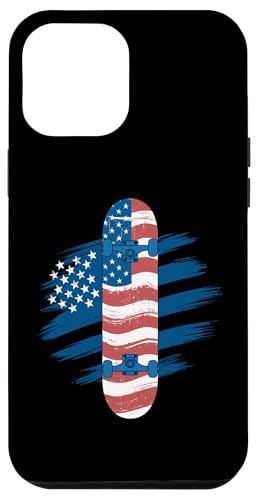 Hülle für iPhone 12 Pro Max Skateboarding USA Flagge Skateboard Skater Art Skateboarder von Cool Skateboarder Gifts Accessories and Stuff