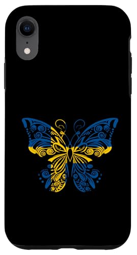 Schweden-Flagge, schwedischer Stolz, Schwedenwurzeln, Schmetterling Hülle für iPhone XR von Cool Swedish Roots Sweden