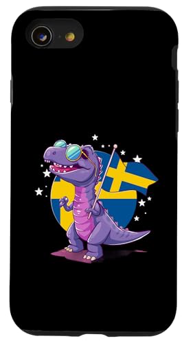 Schwedenflagge Dino T-Rex schwedische Wurzeln schwedischer Stolz Sverige Hülle für iPhone SE (2020) / 7 / 8 von Cool Swedish Roots Sweden