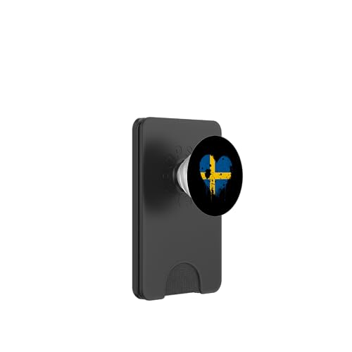 Schwedenherz schwedische Flagge schwedische Wurzeln schwedischer Stolz PopSockets PopWallet für MagSafe von Cool Swedish Roots Sweden