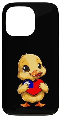 Taiwan-Flagge, niedliches Entenherz, taiwanesische Wurzeln, taiwanesischer Stolz Hülle für iPhone 13 Pro von Cool Taiwanese Roots Taiwan