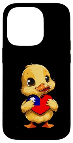 Taiwan-Flagge, niedliches Entenherz, taiwanesische Wurzeln, taiwanesischer Stolz Hülle für iPhone 14 Pro von Cool Taiwanese Roots Taiwan