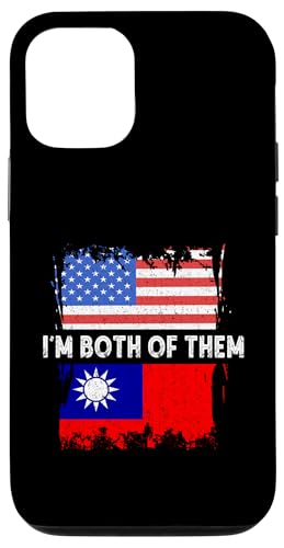 Taiwan-Flagge Vintage USA I'm Both Of Them Taiwanese Pride Hülle für iPhone 12/12 Pro von Cool Taiwanese Roots Taiwan