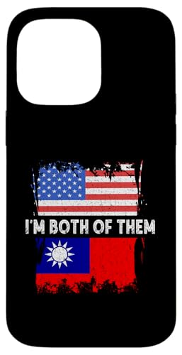 Taiwan-Flagge Vintage USA I'm Both Of Them Taiwanese Pride Hülle für iPhone 14 Pro Max von Cool Taiwanese Roots Taiwan