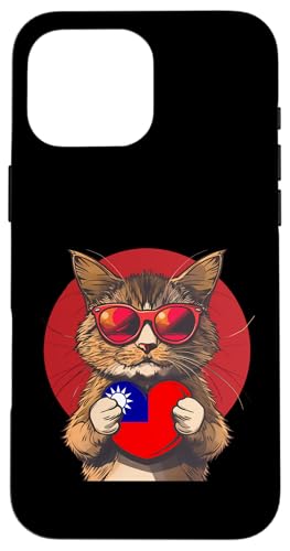 Taiwanesische Flagge, Katze, taiwanesische Wurzeln, taiwanesischer Stolz Hülle für iPhone 16 Pro Max von Cool Taiwanese Roots Taiwan