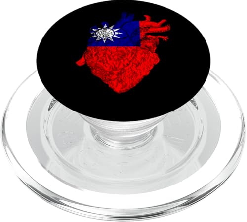 Taiwanesische Wurzeln, taiwanesische Flagge, Taiwan-Herz, taiwanesischer Stolz PopSockets PopGrip für MagSafe von Cool Taiwanese Roots Taiwan