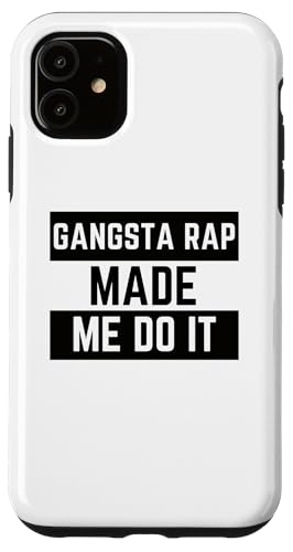 Hülle für iPhone 11 Gangsta-Rap-Musik hat mich dazu gebracht, es zu machen. Lustige Fitness-Vintage-Musik der 90er von Cool Tees