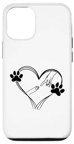 Hülle für iPhone 13 Pro Menschliche Hand und Hundepfote, bester Freund, Hund, Vater, Mutter, Welpe, Herz von Cool Tees