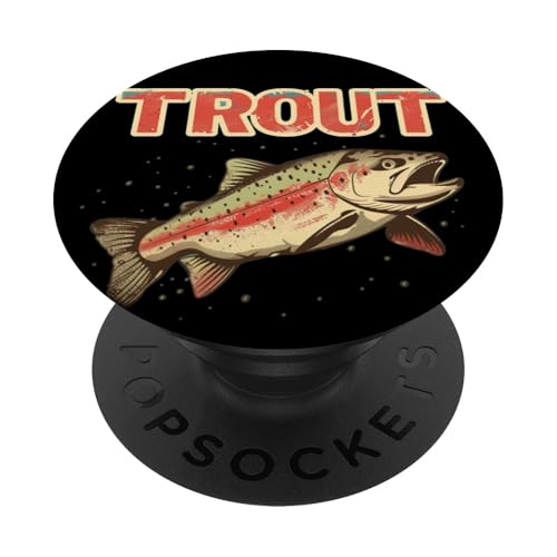 Lustiges mehrfarbiges Forellenkostüm PopSockets Klebender PopGrip von Cool Trout Fish Outfit