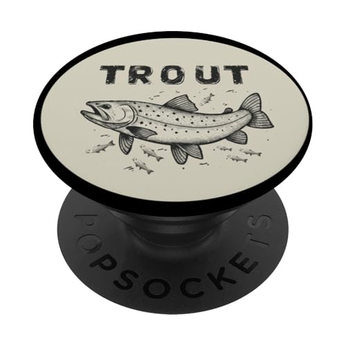 Schönes Forellenkostüm für Angelfreunde PopSockets Klebender PopGrip von Cool Trout Fish Outfit