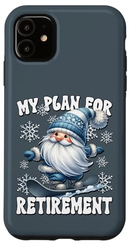 Hülle für iPhone 11 Retired Dad Winter Gnome For Men And Women Funny Retirement von Cool Winter Sports Gnome Gifts For Snowboarders