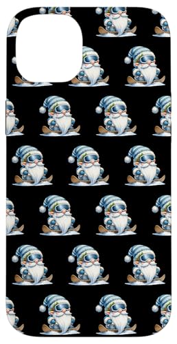 Hülle für iPhone 14 Plus Christmas Gnome In Blue Winter Dress For Xmas Snowboarding von Cool Winter Sports Gnome Gifts For Snowboarders