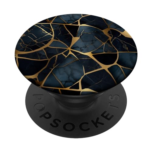 Schöne gelbe, blaue und schwarze Farbe PopSockets Klebender PopGrip von Cool and awesome timeless Designs