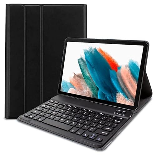 COOL SMARTPHONES & TABLETS ACCESSORIES Coole Schutzhülle für Samsung Galaxy Tab A8 X200 / X205, Kunstleder, Bluetooth-Tastatur, Schwarz, 10,5 Zoll von Cool