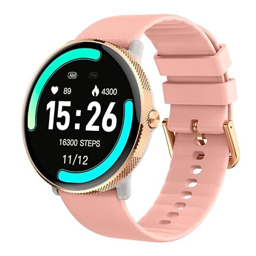 Cool Smartwatch AMOLED Display Forever Silikon Rosa (Anrufe, Gesundheit, Sport), Rosa, Grande, Modern von Cool