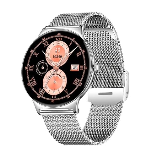 Cool Ultrathin Smartwatch + 2 Armbänder (Amoled, Anrufe, Gesundheit, Sport), Grau, grau, Grande von Cool