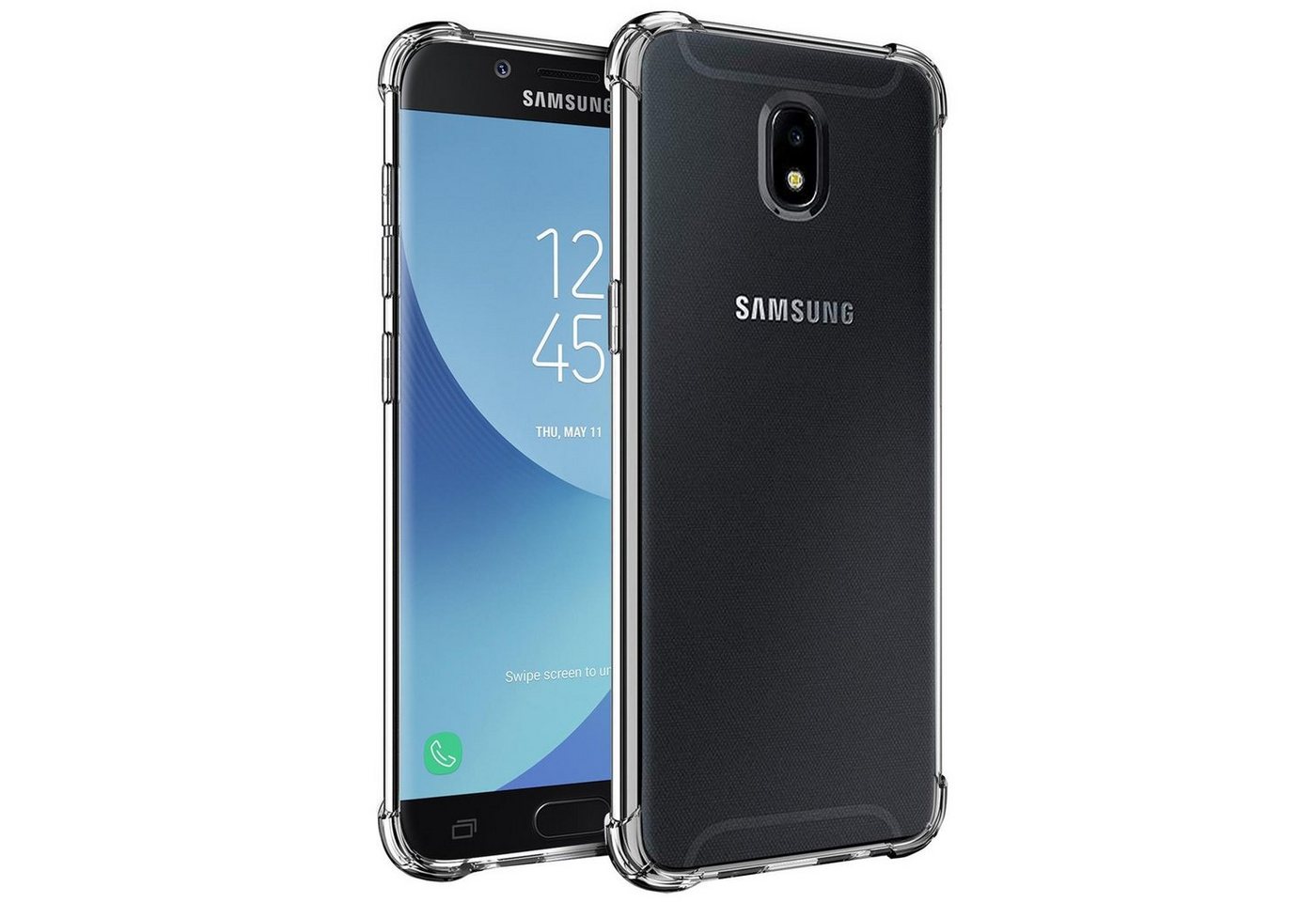 CoolGadget Handyhülle Anti Shock Rugged Case für Samsung Galaxy J7 2017 5,5 Zoll, Slim Cover mit Kantenschutz Schutzhülle für Samsung J7 2017 Hülle von CoolGadget