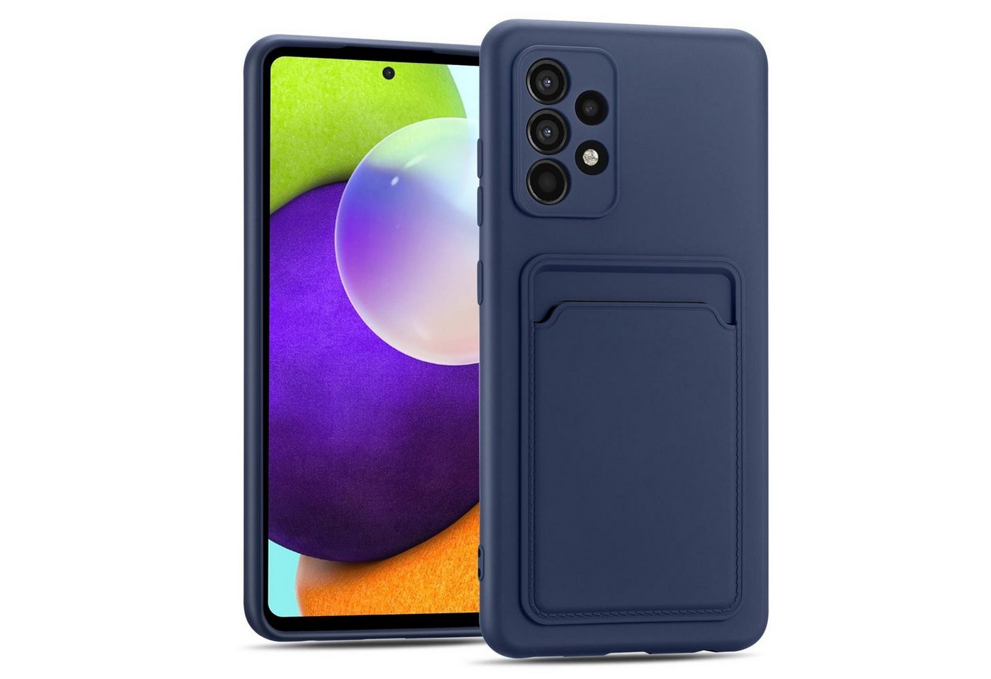 CoolGadget Handyhülle Card Case Handy Tasche für Samsung Galaxy A72 6,7 Zoll, Silikon Schutzhülle mit Kartenfach für Samsung Galaxy A72 Hülle von CoolGadget