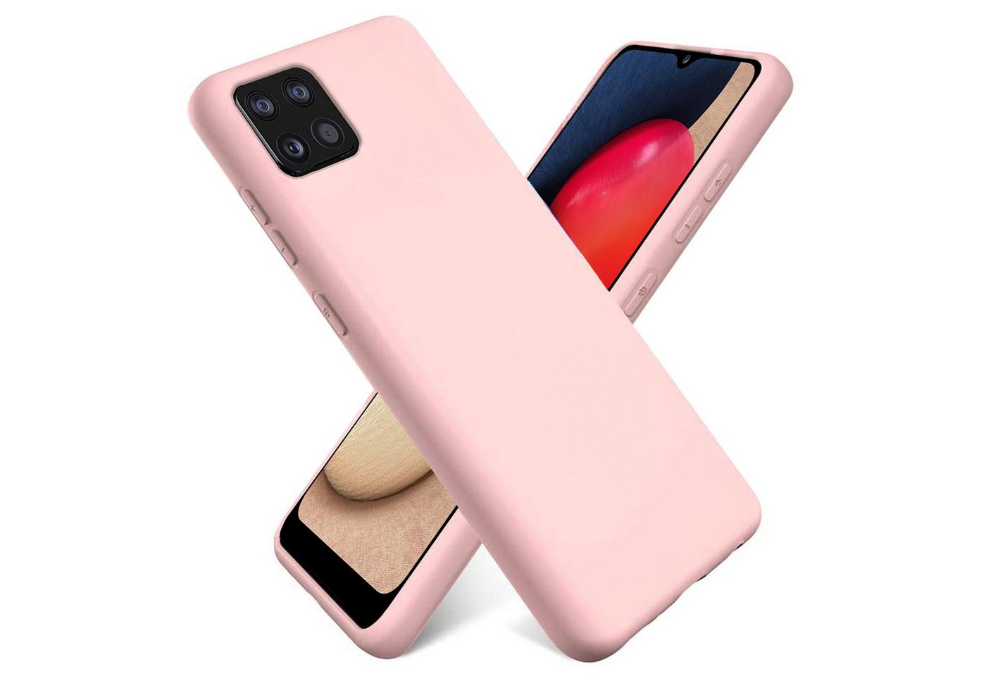 CoolGadget Handyhülle Silikon Case für das Samsung Galaxy A22 5G Slim TPU Cover 6,6 Zoll, Weiche Schutz Hülle mit Innen Fleece aus Stoff Handy Tasche von CoolGadget