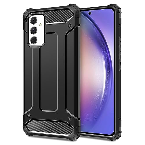 Coolden Hülle für Samsung Galaxy A54 5G HandyHülle Samsung A54 5g Hülle Case Robuste Stoßfest Dual Layer Schutzhülle Outdoor Militärischer Bumper Cover Tough Case Silikon Hülle für Samsung A54 Schwarz von Coolden