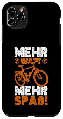 Mehr Watt Mehr Spaß Elektrofahrrad Pedelec E-Bike Hülle für iPhone 11 Pro Max von Coole Fahrradfahrer E-Bike Sprüche Radsport Design