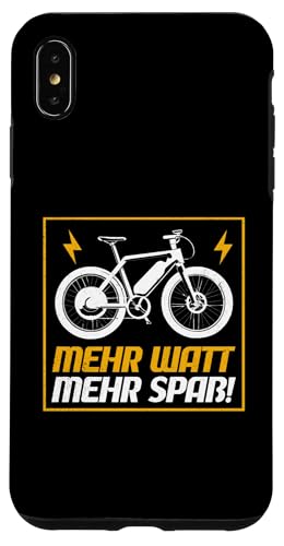 Mehr Watt Mehr Spaß Elektrofahrrad Pedelec E-Bike Hülle für iPhone XS Max von Coole Fahrradfahrer E-Bike Sprüche Radsport Design