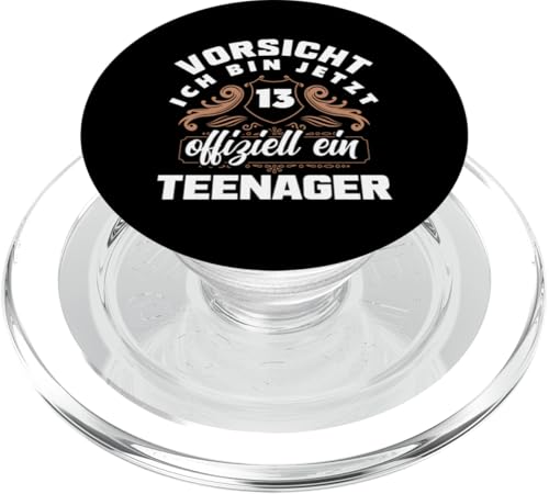 Vorsicht Ich Bin Jetzt 13. Geburtstag Offiziell Ein Teenager PopSockets PopGrip für MagSafe von Coole Geschenkideen für Teenager 13 Geburtstage