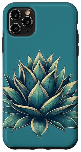 Hülle für iPhone 11 Pro Max Blättermuster in Grün Türkis Modernes Muster Pflanzen Motiv von Coole Motive und Trend Designs Geschenkideen