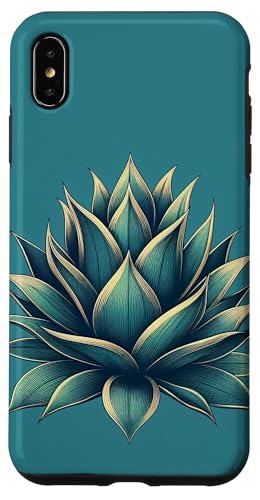 Hülle für iPhone XS Max Blättermuster in Grün Türkis Modernes Muster Pflanzen Motiv von Coole Motive und Trend Designs Geschenkideen