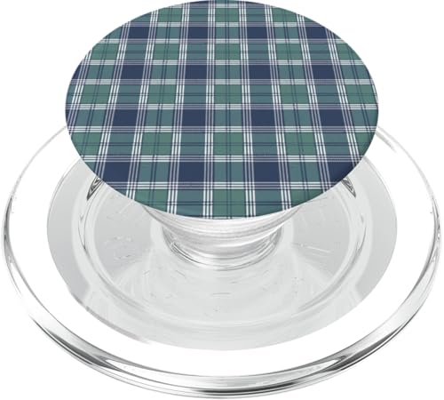 Tartanmuster Karomuster Tartan Kariert Blau Grün PopSockets PopGrip für MagSafe von Coole Motive und Trend Designs Geschenkideen