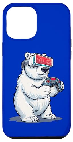 Hülle für iPhone 13 Pro Max Zockende Tiere- Eisbär spielt Konsolen-Videospiele von Coole Tiere Die Zocken Und Videospiele Spielen