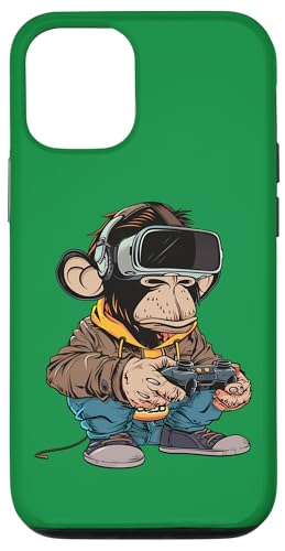 Hülle für iPhone 14 Zockende Tiere- Affe spielt Konsolen-Videospiele von Coole Tiere Die Zocken Und Videospiele Spielen