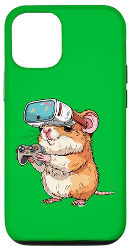 Hülle für iPhone 14 Zockende Tiere- Hamster spielt Konsolen-Videospiele von Coole Tiere Die Zocken Und Videospiele Spielen