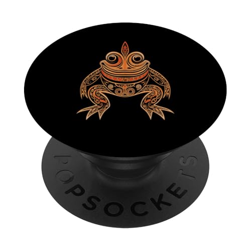 Niedlicher Maori-kunstfrosch PopSockets mit austauschbarem PopGrip von Cooler Design-maori-frosch