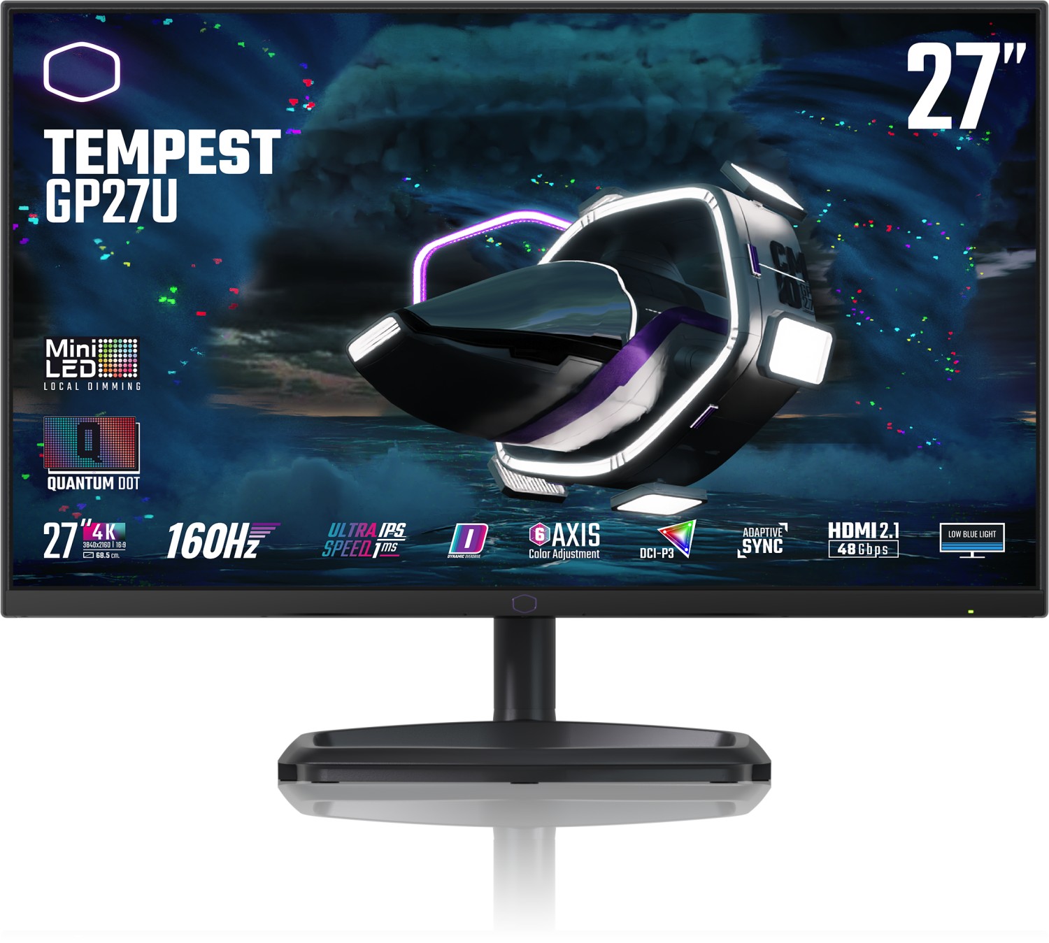 Cooler Master Gaming Tempest GP27U 68,6 cm (27" ) 3840 x 2160 Pixel 4K Ultra HD LED Schwarz [Energieklasse G] (CMI-GP27-FUS-EK) von Cooler Master