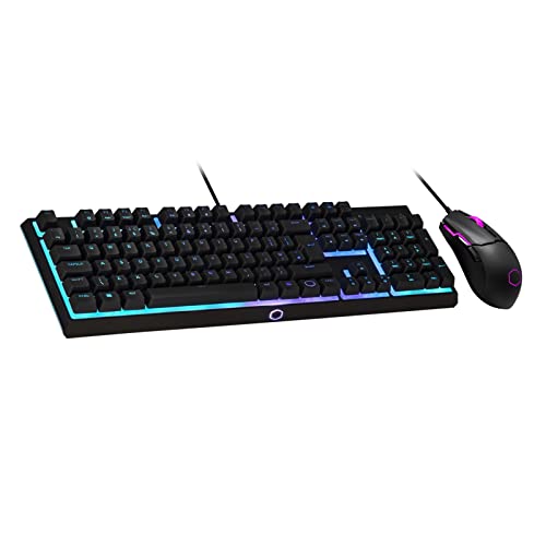 Cooler Master MS110 Gaming RGB Keyboard & Mouse Combo - Linear Mem-Chanical Switches, 26-Key Anti-Ghosting, On-Board Control, MS110 Gaming Mouse with 4 DPI Settings - QWERTY UK Layout von Cooler Master