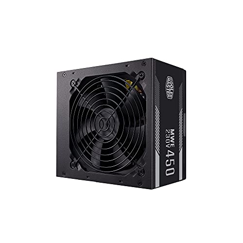 Cooler Master MWE 450 Bronze 230V V2, PC-Netzteil (EU-Stecker), 80 PLUS Bronze, temperaturempfindlichen HDB-Lüfter, DC-DC + LLC-Schaltung mit + 12V-Schiene, nicht modular von Cooler Master