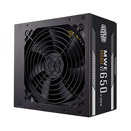 Cooler Master MWE 650 White 230V V2 Netzteil - 80 PLUS 230V EU-zertifiziert, leiser 120 HDB Lüfter, DC-DC + LLC Technologie mit +12V Single Rail von Cooler Master